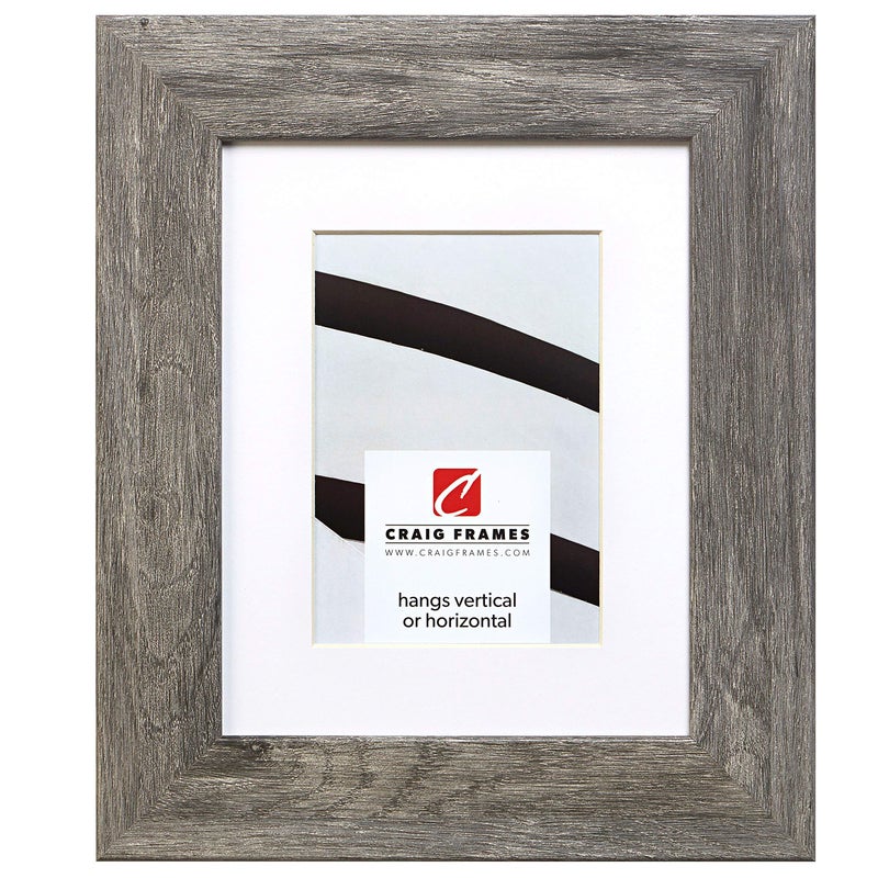 Craig Frames 74030 22 x 28 Inch Faux Gray Barnwood Picture Frame Matted to Display an 18 x 24 Inch Photo - Image 1